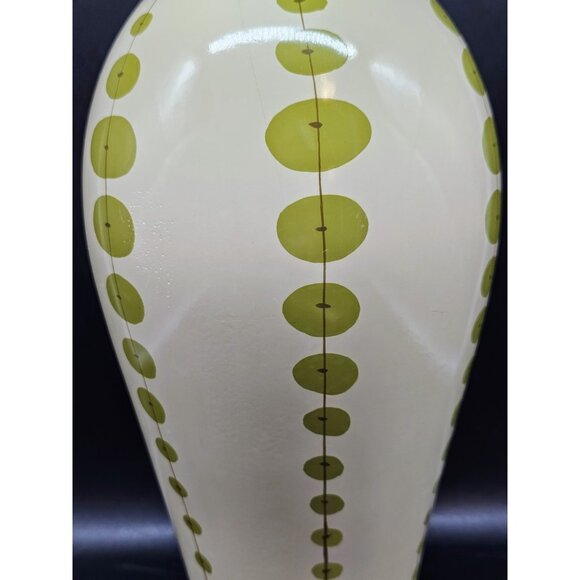 Vintage Raymond Waites Toyo 15" Pottery Vase MCM Abstract Olives Geometric Boho - Picture 2 of 10